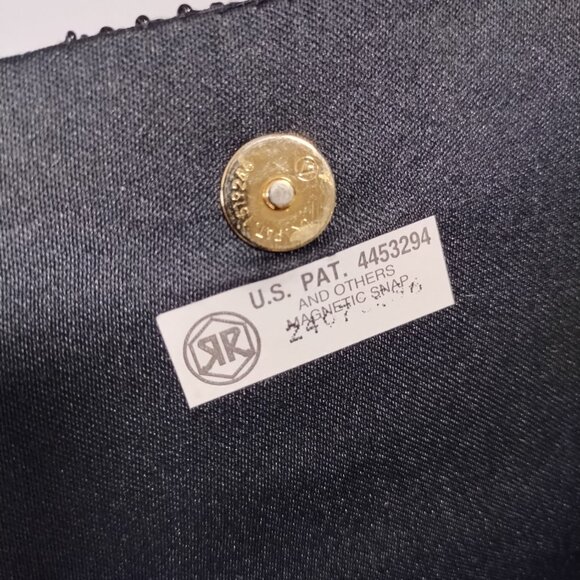 Vintage La Regale Handmade Black Beaded Small Evening Bag Handbag - Picture 3 of 12